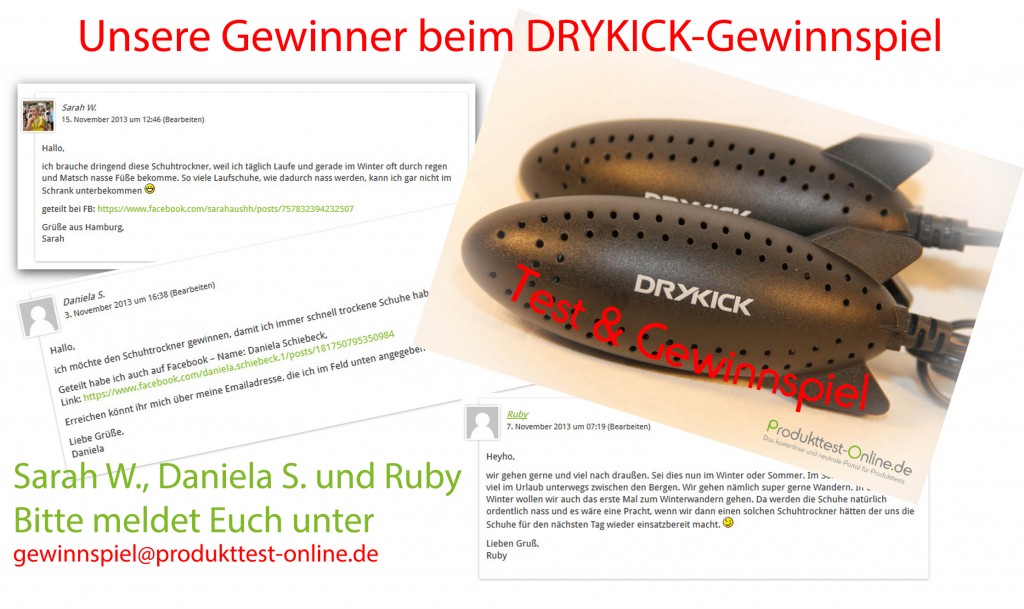 DRYKICK Gewinner