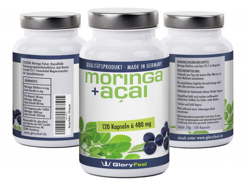 moringa & acai Zutaten und Nährwerte moringa