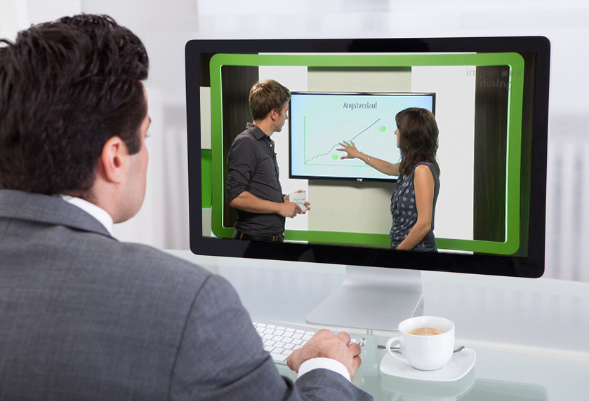 Businessman Chatting With Colleague